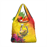 Papua New Guinea Cultural Tropical Flowers Grocery Bag