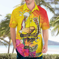 Papua New Guinea Cultural Tropical Flowers Hawaiian Shirt LT9 - Polynesian Pride
