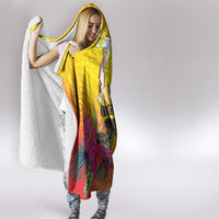 Papua New Guinea Cultural Tropical Flowers Hooded Blanket LT9 - Polynesian Pride