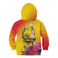 Papua New Guinea Cultural Tropical Flowers Kid Hoodie