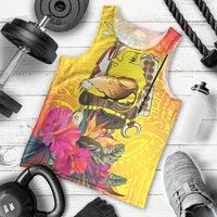 Papua New Guinea Cultural Tropical Flowers Men Tank Top LT9 - Polynesian Pride