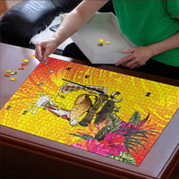 Papua New Guinea Cultural Tropical Flowers Puzzle - Polynesian Pride