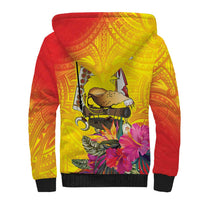 Papua New Guinea Cultural Tropical Flowers Sherpa Hoodie LT9 - Polynesian Pride