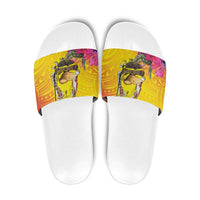 Papua New Guinea Cultural Tropical Flowers Slide Sandals - Polynesian Pride