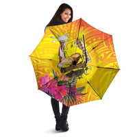 Papua New Guinea Cultural Tropical Flowers Umbrella - Polynesian Pride