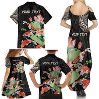 Personalized Japanese Koi Fish Family Matching Summer Maxi Dress and Hawaiian Shirt with Polynesian Pattern LT9 - Polynesian Pride