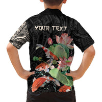 Personalized Japanese Koi Fish Hawaiian Shirt with Polynesian Pattern LT9 - Polynesian Pride