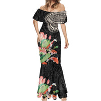 Personalized Japanese Koi Fish Mermaid Dress with Polynesian Pattern LT9 - Polynesian Pride