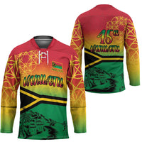 Hapi 45th Indipendens Dei Vanuatu Hockey Jersey Yumi 1980 with Vanuatuan Beach Landscape LT9 - Polynesian Pride