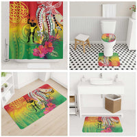 Vanuatu 45th Anniversary Bathroom Set Polynesian with Sand Drawing Pattern - Polynesian Pride