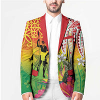 Vanuatu 45th Anniversary Blazer Polynesian with Sand Drawing Pattern LT9 - Polynesian Pride