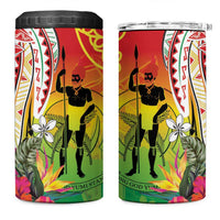 Vanuatu 45th Anniversary 4 in 1 Can Cooler Tumbler Polynesian with Sand Drawing Pattern LT9 One Size: 16 oz Red - Polynesian Pride