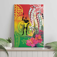 Vanuatu 45th Anniversary Canvas Wall Art Polynesian with Sand Drawing Pattern LT9 - Polynesian Pride