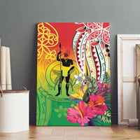 Vanuatu 45th Anniversary Canvas Wall Art Polynesian with Sand Drawing Pattern LT9 - Polynesian Pride