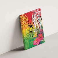 Vanuatu 45th Anniversary Canvas Wall Art Polynesian with Sand Drawing Pattern LT9 - Polynesian Pride