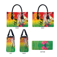 Vanuatu 45th Anniversary Leather Bag Polynesian with Sand Drawing Pattern - Polynesian Pride