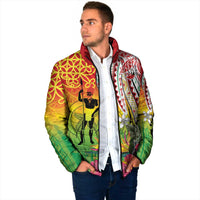Vanuatu 45th Anniversary Padded Jacket Polynesian with Sand Drawing Pattern LT9 - Polynesian Pride