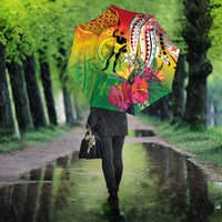 Vanuatu 45th Anniversary Umbrella Polynesian with Sand Drawing Pattern - Polynesian Pride