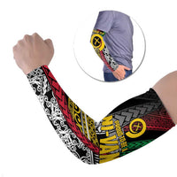 Vanuatu Proud to be Ni-van Personalised Arm Sleeves with Mutis En Atan Patterns - Polynesian Pride