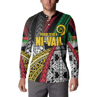 Vanuatu Proud to be Ni-van Personalised Button Sweatshirt with Mutis En Atan Patterns LT9 - Polynesian Pride
