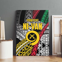 Vanuatu Proud to be Ni-van Personalised Canvas Wall Art with Mutis En Atan Patterns LT9 - Polynesian Pride