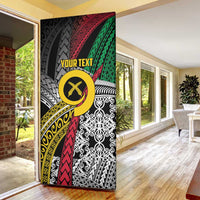 Vanuatu Proud to be Ni-van Personalised Door Cover with Mutis En Atan Patterns - Polynesian Pride