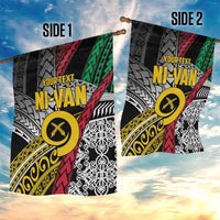 Vanuatu Proud to be Ni-van Personalised Garden Flag with Mutis En Atan Patterns