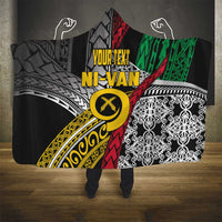 Vanuatu Proud to be Ni-van Personalised Hooded Blanket with Mutis En Atan Patterns LT9 - Polynesian Pride