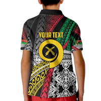 Vanuatu Proud to be Ni-van Personalised Kid Polo Shirt with Mutis En Atan Patterns