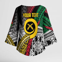 Vanuatu Proud to be Ni-van Personalised Kimono Sleeve Blouse with Mutis En Atan Patterns LT9 - Polynesian Pride