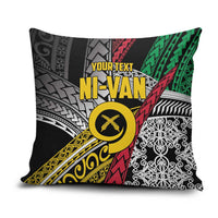 Vanuatu Proud to be Ni-van Personalised Pillow Cover with Mutis En Atan Patterns - Polynesian Pride