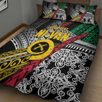 Vanuatu Proud to be Ni-van Personalised Quilt Bed Set with Mutis En Atan Patterns LT9 - Polynesian Pride