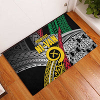 Vanuatu Proud to be Ni-van Personalised Rubber Doormat with Mutis En Atan Patterns LT9 - Polynesian Pride