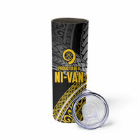 Vanuatu Proud to be Ni-van Personalised Skinny Tumbler with Mutis En Atan Patterns