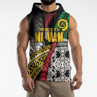 Vanuatu Proud to be Ni-van Personalised Sleeveless Hoodie with Mutis En Atan Patterns - Polynesian Pride