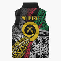 Vanuatu Proud to be Ni-van Personalised Sleeveless Puffer Jacket with Mutis En Atan Patterns LT9 - Polynesian Pride