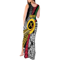 Vanuatu Proud to be Ni-van Personalised Tank Maxi Dress with Mutis En Atan Patterns