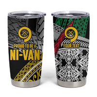 Vanuatu Proud to be Ni-van Personalised Tumbler Cup with Mutis En Atan Patterns