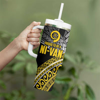 Vanuatu Proud to be Ni-van Personalised Tumbler With Handle with Mutis En Atan Patterns