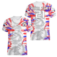 (Custom Text And Number) 2023 Philippines Anzkals Football Women V Neck T Shirt Pilipinas Be Unique LT9 - Polynesian Pride