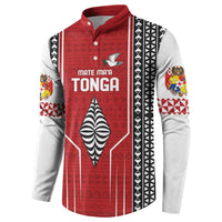 Custom Tonga Rugby Button Sweatshirt Mate Maa Kupesi Style LT9 - Polynesian Pride