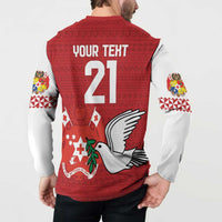 Custom Tonga Rugby Button Sweatshirt Mate Maa Kupesi Style LT9 - Polynesian Pride