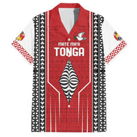Custom Tonga Rugby Hawaiian Shirt Mate Maa Kupesi Style LT9 Red - Polynesian Pride