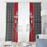 Custom Tonga Rugby Window Curtain Mate Maa Kupesi Style LT9 - Polynesian Pride