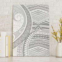 American Samoa White Sunday Canvas Wall Art Polynesian Lotu Tamaiti - Polynesian Pride