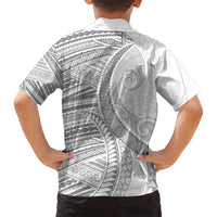 American Samoa White Sunday Family Matching Puletasi and Hawaiian Shirt Polynesian Lotu Tamaiti - Polynesian Pride