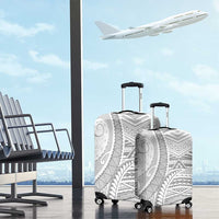 American Samoa White Sunday Luggage Cover Polynesian Lotu Tamaiti - Polynesian Pride