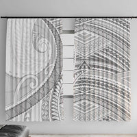 American Samoa White Sunday Window Curtain Polynesian Lotu Tamaiti - Polynesian Pride