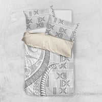Niue White Sunday Bedding Set Niuean Lotu Tamaiti Hiapo Pattern - Polynesian Pride