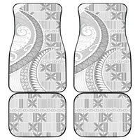 Niue White Sunday Car Mats Niuean Lotu Tamaiti Hiapo Pattern LT9 - Polynesian Pride